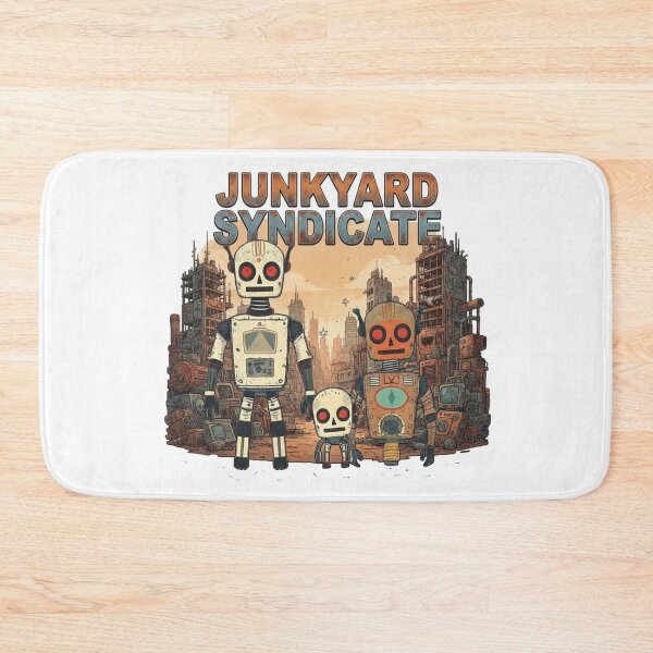 Item preview, Junkyard Syndicate: Retro Robot Wasteland Crew designed and sold by Intelli-Punder.