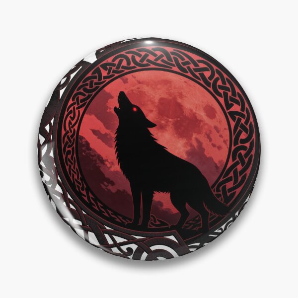 Item preview, Celtic Wolf Red Moon designed and sold by landscapehaven.