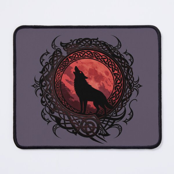 Item preview, Celtic Wolf Red Moon designed and sold by landscapehaven.