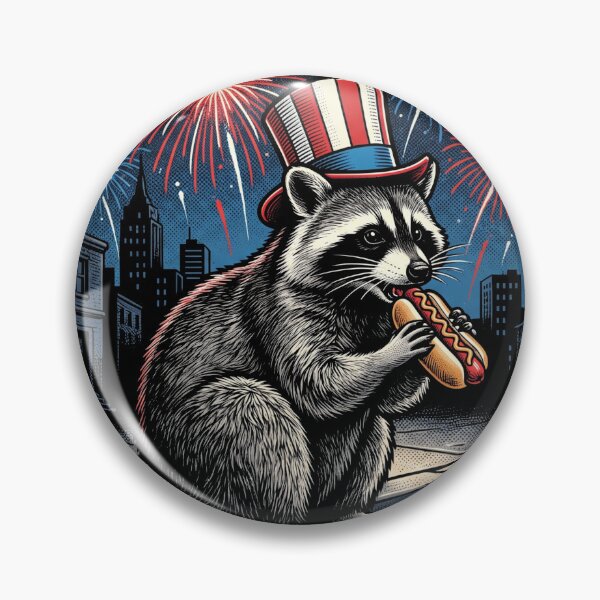 Item preview, 4th Of July Patriotic Raccoon Fireworks Shirt designed and sold by TeNovaStudio.