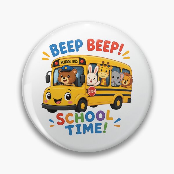 Item preview, Cute School Bus with Animal Friends | Beep Beep School Time | Kawaii Back to School Sticker & T-Shirt designed and sold by MAPDDesigns.