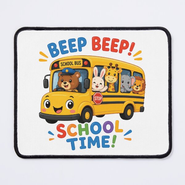 Item preview, Cute School Bus with Animal Friends | Beep Beep School Time | Kawaii Back to School Sticker & T-Shirt designed and sold by MAPDDesigns.