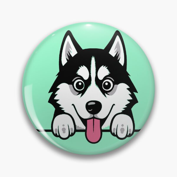 Item preview, Cute Husky Peeking Out | Kawaii Husky Dog with Tongue Out designed and sold by AstronautMerch.