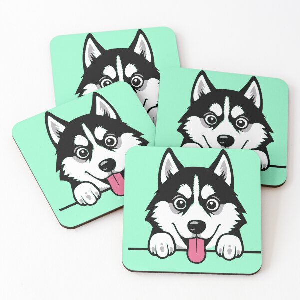 Item preview, Cute Husky Peeking Out | Kawaii Husky Dog with Tongue Out designed and sold by AstronautMerch.