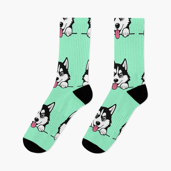 Item preview, Cute Husky Peeking Out | Kawaii Husky Dog with Tongue Out designed and sold by AstronautMerch.