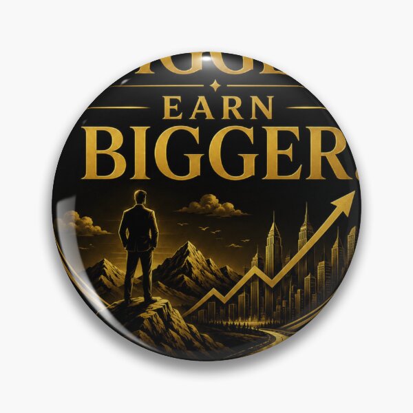 Item preview, Think Bigger. Earn Bigger. – Success & Wealth Mindset Motivational Design designed and sold by CKADigital.