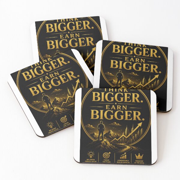 Item preview, Think Bigger. Earn Bigger. – Success & Wealth Mindset Motivational Design designed and sold by CKADigital.