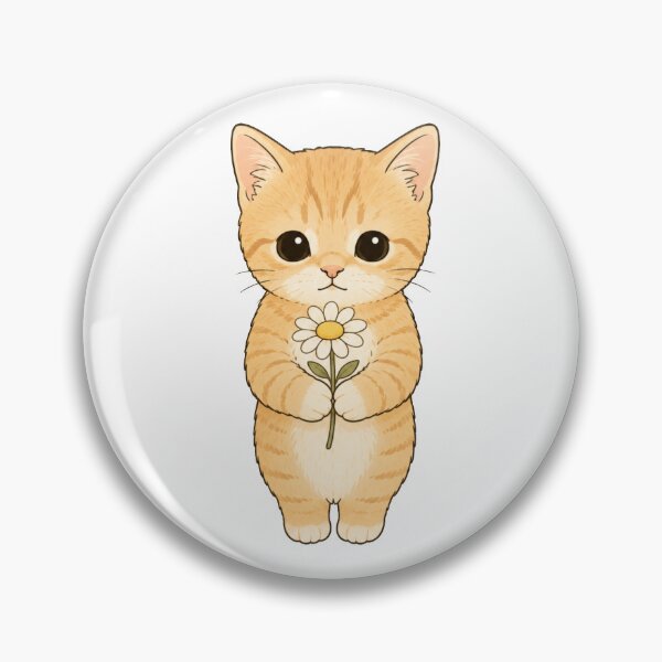 Item preview, Cute Cat with Flower Illustration designed and sold by Evv_u.