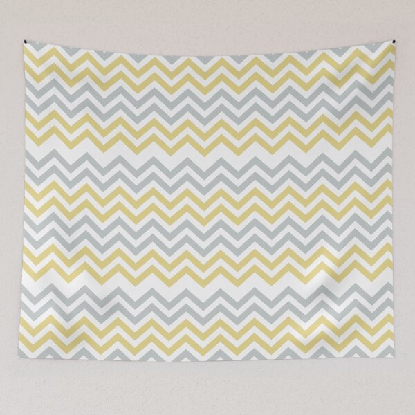 Item preview, Trendy Yellow And Gray Chevron   designed and sold by semas.