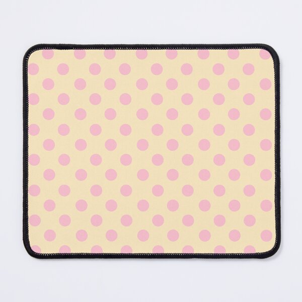 Item preview, Cream with Strawberry-Bear Pink Polka Dots designed and sold by TheFrostedDonut.