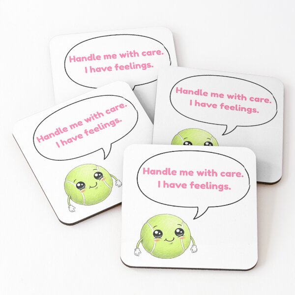 Item preview, Anime Tennis Ball — Handle Me With Care. I Have Feelings. designed and sold by deepthinkanime.