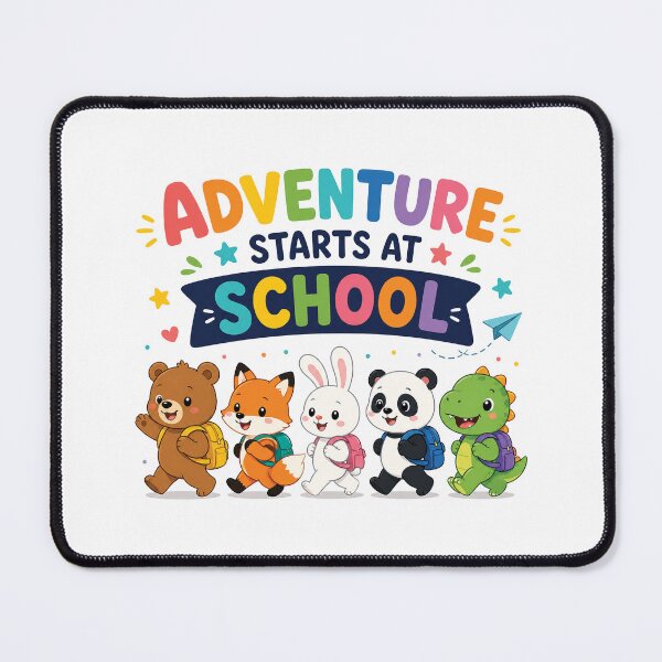 Item preview, Cute School Animal Parade | Adventure Starts at School | Kawaii Back to School Sticker & T-Shirt designed and sold by MAPDDesigns.