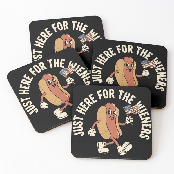 Item preview, Just Here For The Wieners Funny Shirt designed and sold by TeNovaStudio.