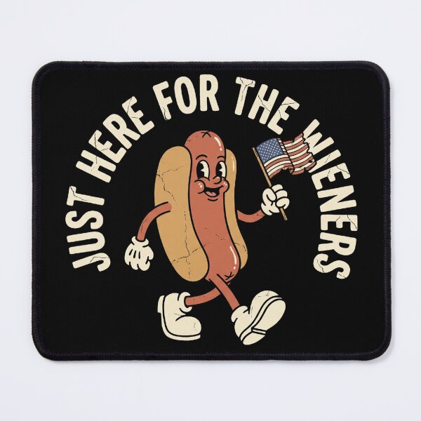 Item preview, Just Here For The Wieners Funny Shirt designed and sold by TeNovaStudio ⭐⭐⭐⭐⭐.