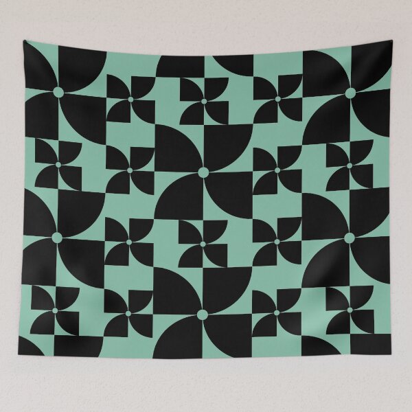 Item preview, Mid Century black floral Design 86 designed and sold by StefanStudioArt.