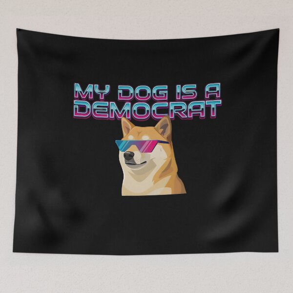 Item preview, My Dog is a Democrat Funny Dog Lover with Political Satire designed and sold by Redgiant87x.