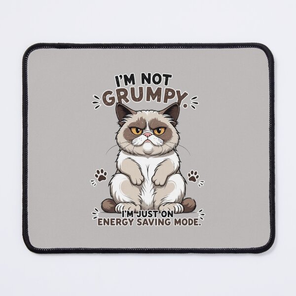 Item preview, I'm Not Grumpy, I'm Just on Energy Saving Mode | Funny Grumpy Cat T-Shirt designed and sold by LONE SPIRIT CO..