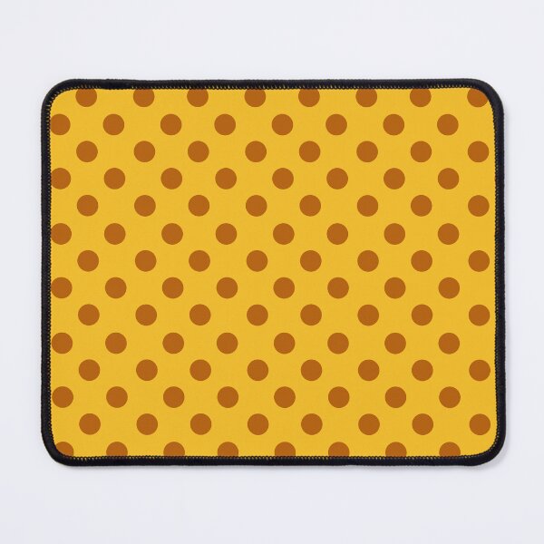Item preview, Yellow with Honey-Bear Brown Polka Dots designed and sold by TheFrostedDonut.