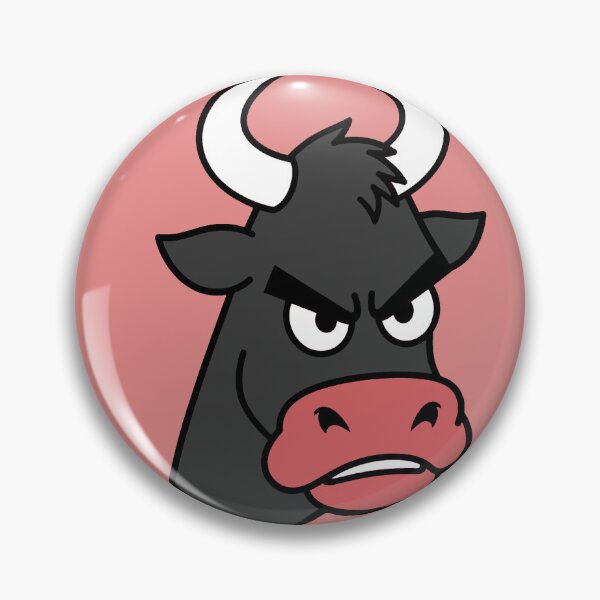 Item preview, Angry Bull Mascot | Furious Bull Face on Red Background designed and sold by AstronautMerch.