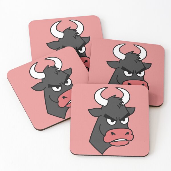 Item preview, Angry Bull Mascot | Furious Bull Face on Red Background designed and sold by AstronautMerch.