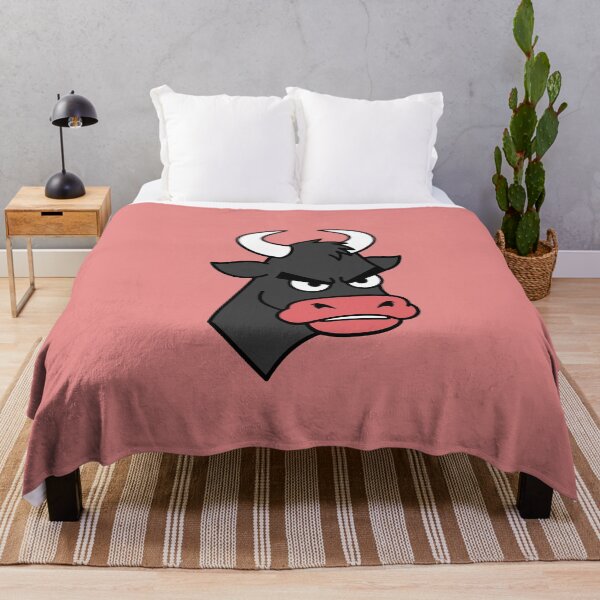 Item preview, Angry Bull Mascot | Furious Bull Face on Red Background designed and sold by AstronautMerch.