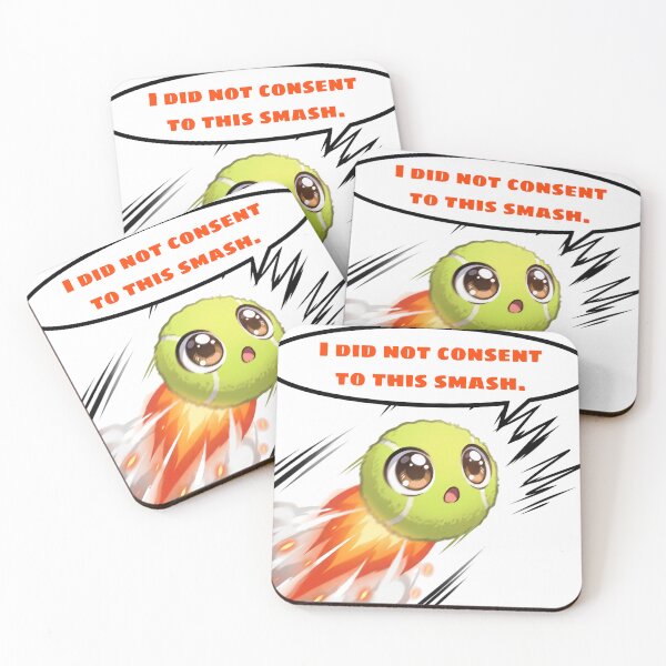 Item preview, Anime Tennis Ball — I Did Not Consent to This Smash. designed and sold by deepthinkanime.