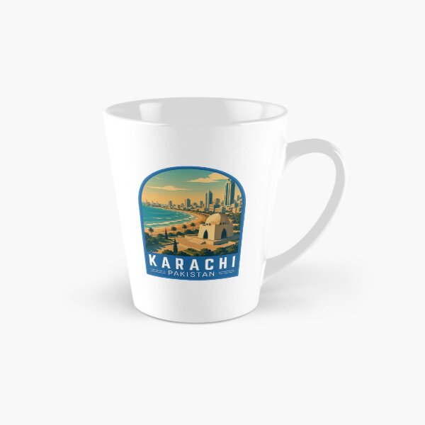 Item preview, Karachi in Sindh Pakistan, Vintage Travel Art Emblem designed and sold by MaateoDesign.