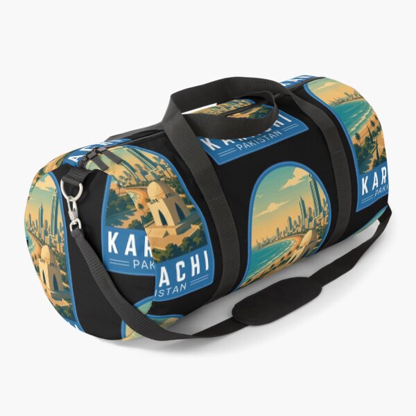 Item preview, Karachi in Sindh Pakistan, Vintage Travel Art Emblem designed and sold by MaateoDesign.