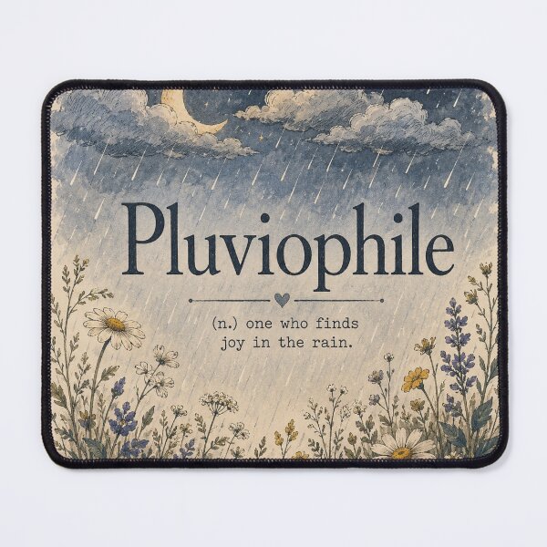 Item preview, Pluviophile Botanical Illustration, One Who Finds Joy in the Rain, Vintage Wildflower Art, Rain Lover Gift, Cottagecore Nature Design designed and sold by TulipsArtDesigns .