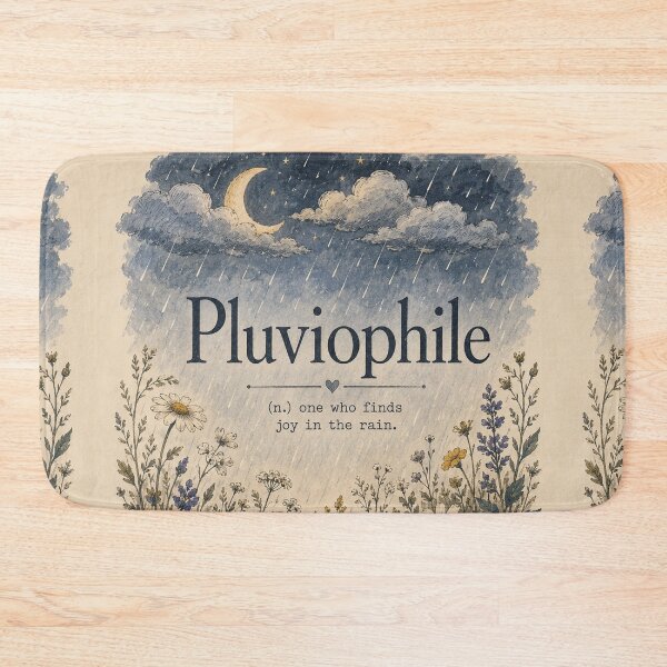 Item preview, Pluviophile Botanical Illustration, One Who Finds Joy in the Rain, Vintage Wildflower Art, Rain Lover Gift, Cottagecore Nature Design designed and sold by TulipsArtDesigns .