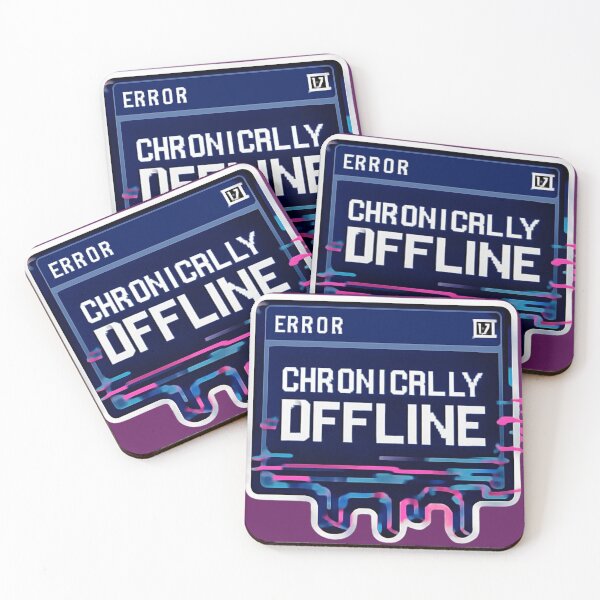 Item preview, Chronically Offline Retro Error Window Glitch Sticker designed and sold by erbens07.