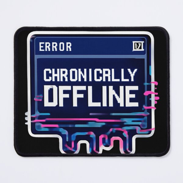 Item preview, Chronically Offline Retro Error Window Glitch Sticker designed and sold by erbens07.