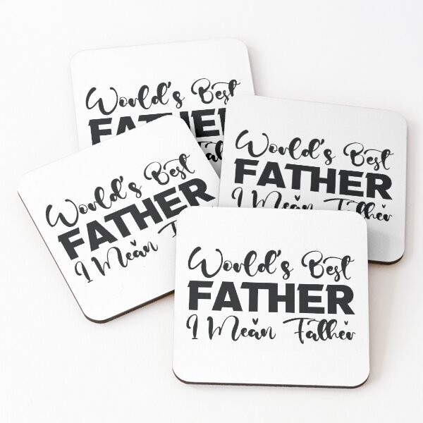 Item preview, Worlds Best Father I Mean Father - Funny Dad Quotes Retro Vintage Aesthetic Proud Papa Family Gift designed and sold by FuzionRaptor.