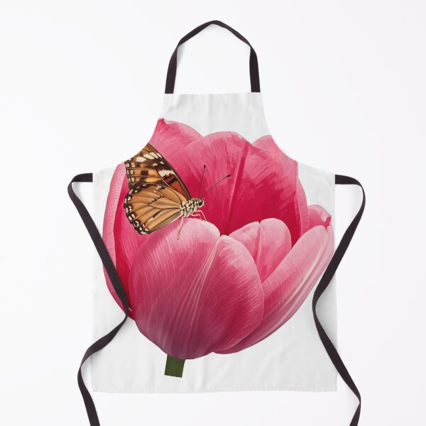 Item preview, Pink Tulip with Butterfly Sticker | Botanical Floral Art | Spring Nature Design designed and sold by Shanker-studio.