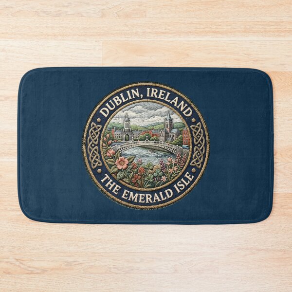 Item preview, Dublin Ireland Patch Illustration Travel Art Badge designed and sold by KrisSidDesigns.