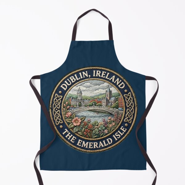 Item preview, Dublin Ireland Patch Illustration Travel Art Badge designed and sold by KrisSidDesigns.