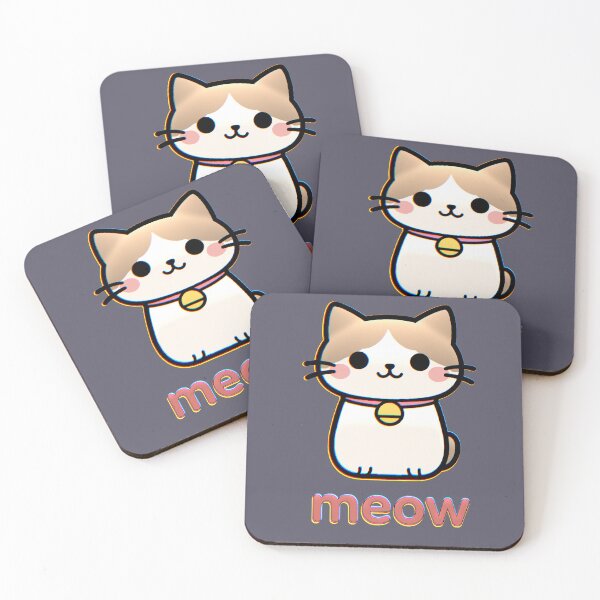 Item preview, Kawaii Meow Cat | Cute Kitten with Pink Bell designed and sold by AstronautMerch.