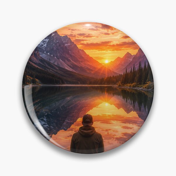 Item preview, Peaceful Mountain Sunset Reflection designed and sold by phoenixram95.
