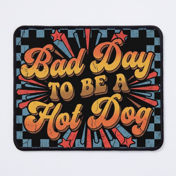 Item preview, Bad Day To Be A Hot Dog Groovy Shirt designed and sold by TeNovaStudio ⭐⭐⭐⭐⭐.
