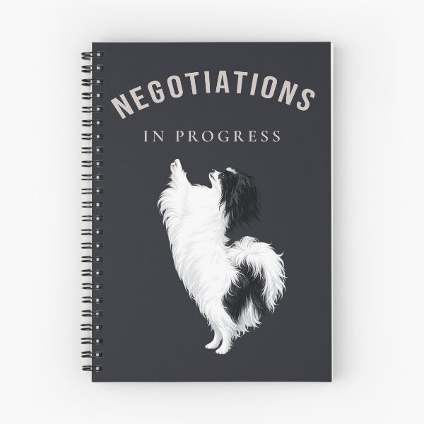 Item preview, Negotiations In Progress | Funny Papillon Dog Premium Illustration designed and sold by PapillonArtStudio.