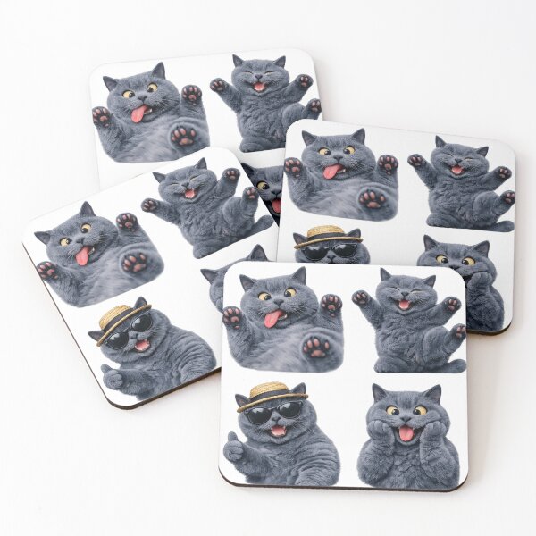 Item preview, Cute Gray Cat Making a Funny Face designed and sold by behappyandrelax.