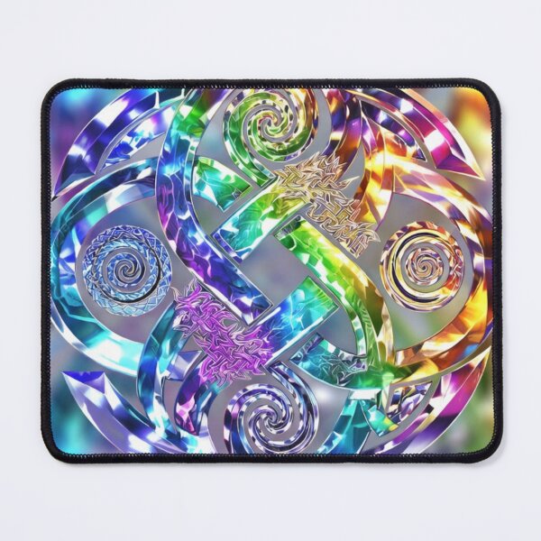 Item preview, Intricate Quantum Floral Mandala Seamless Pattern designed and sold by IntelliMindDesigns.