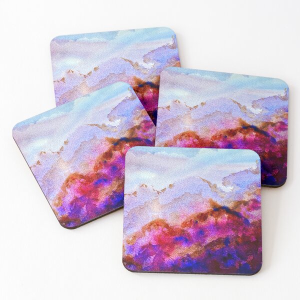 Item preview, Tree Tops Landscape In Violet Watercolor  designed and sold by Mark Jesus-Allen.