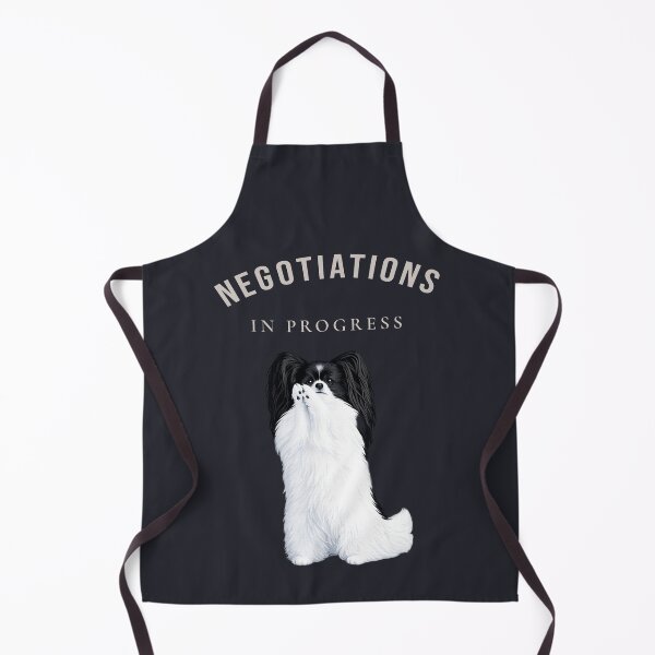 Item preview, Negotiations In Progress | Funny Papillon Dog Premium Illustration designed and sold by PapillonArtStudio.