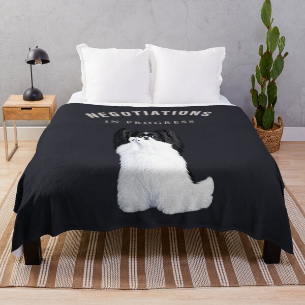 Item preview, Negotiations In Progress | Funny Papillon Dog Premium Illustration designed and sold by PapillonArtStudio.