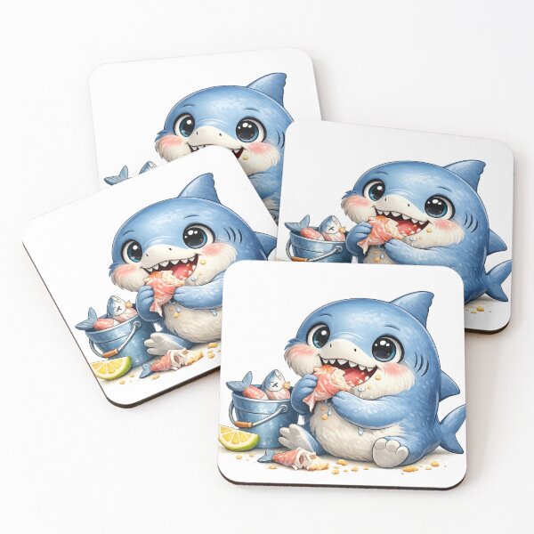 Item preview, Cute Baby Shark Eating designed and sold by LumatoneStudio.