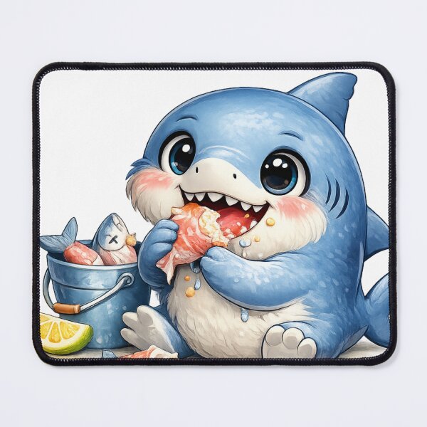Item preview, Cute Baby Shark Eating designed and sold by LumatoneStudio.