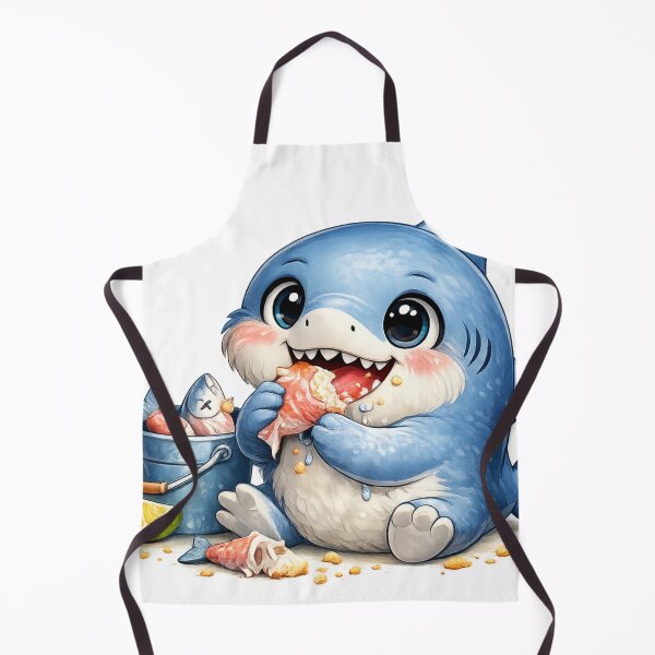 Item preview, Cute Baby Shark Eating designed and sold by LumatoneStudio.