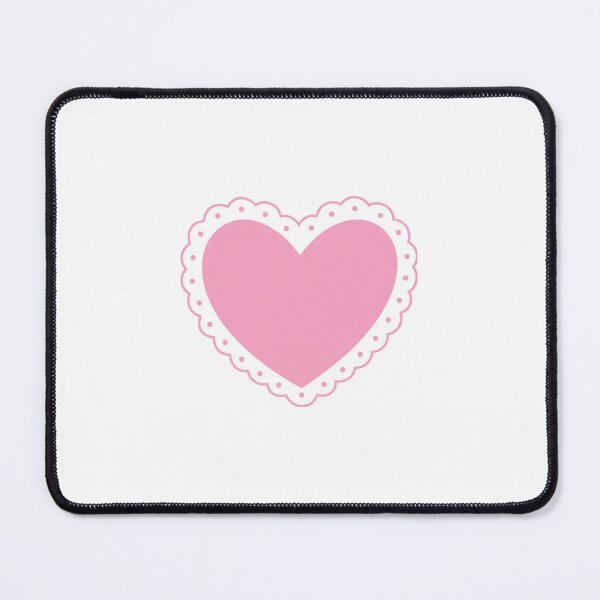 Item preview, Cute Pink Heart with Scalloped Lace Border designed and sold by Cleairydelulu.