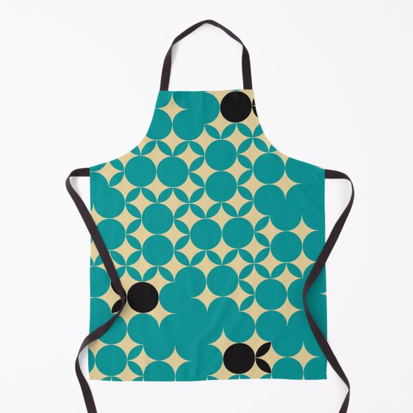 Item preview, Beige Seventies pattern with black fruits in a teal background designed and sold by StefanStudioArt.